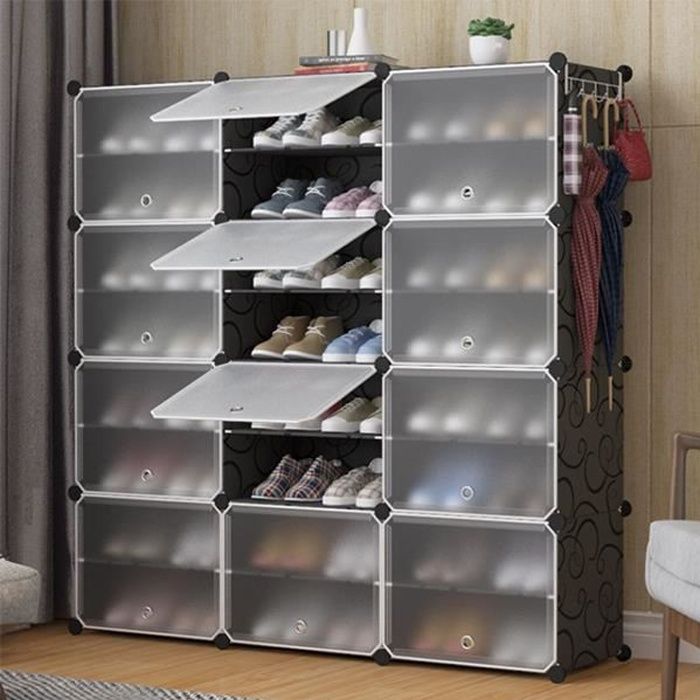 Étagère à Chaussures Multicouche En Tissu Non Tissé - Pliable - 20x15x20 Cm