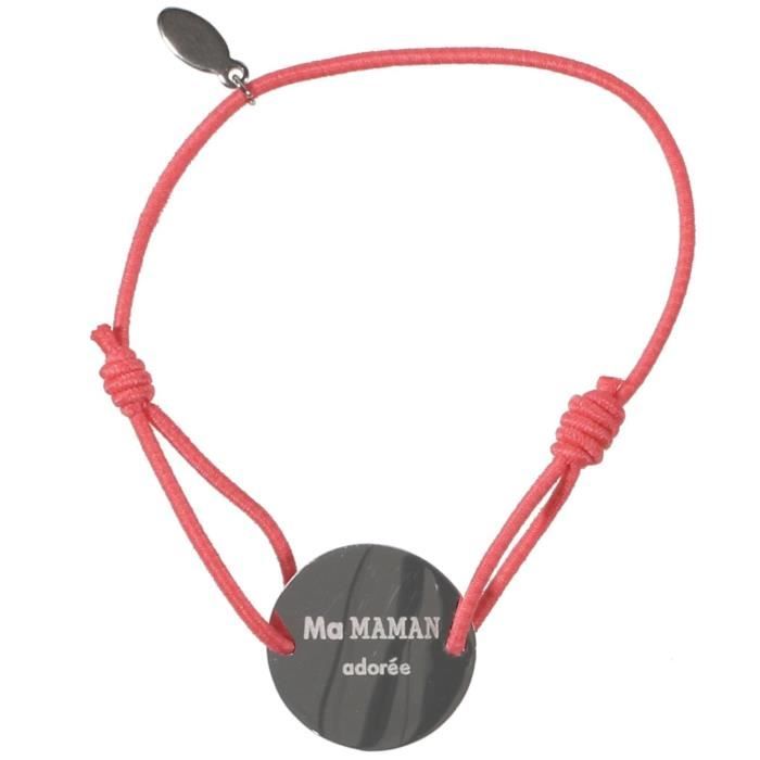 Bracelet Cordon Noir Ajustable Avec Médaille Filigrane 18mm Argent 925 - Neuf KBC
