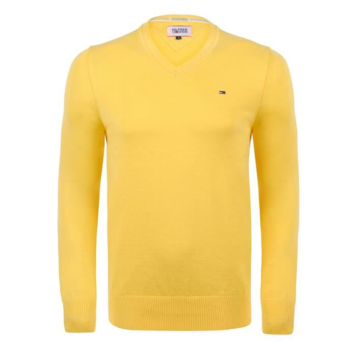 pull jaune tommy hilfiger