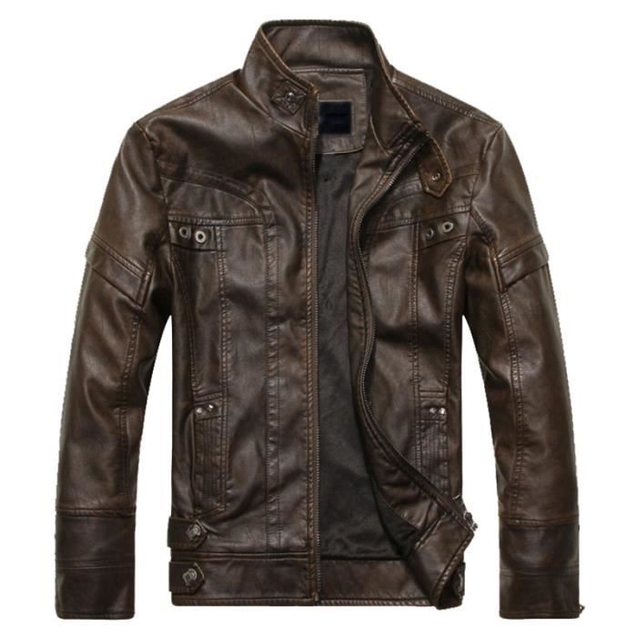 veste simili cuir homme