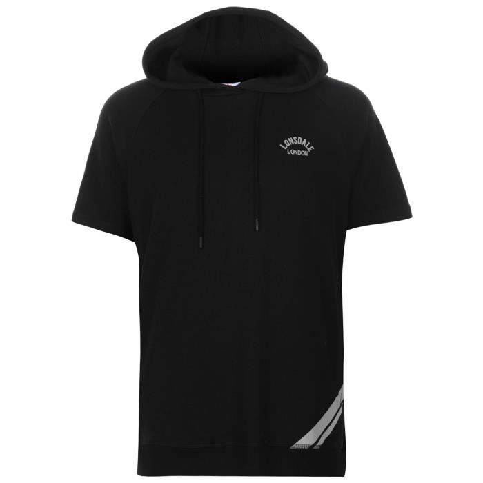 Sweat à Capuche Lonsdale Homme - 80% Coton, 20% Polyester, Style Boxe London