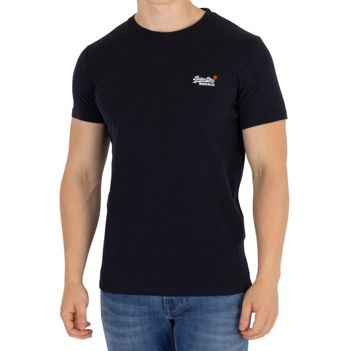 Homme T-shirts T-shirts Superdry Haut brodé Orange Label en coton biologique Coton Superdry pour homme en coloris Gris 