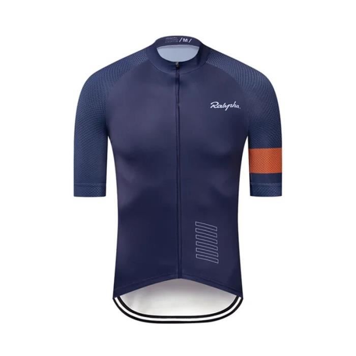 Maillots manches courtes bleus pour cycliste
