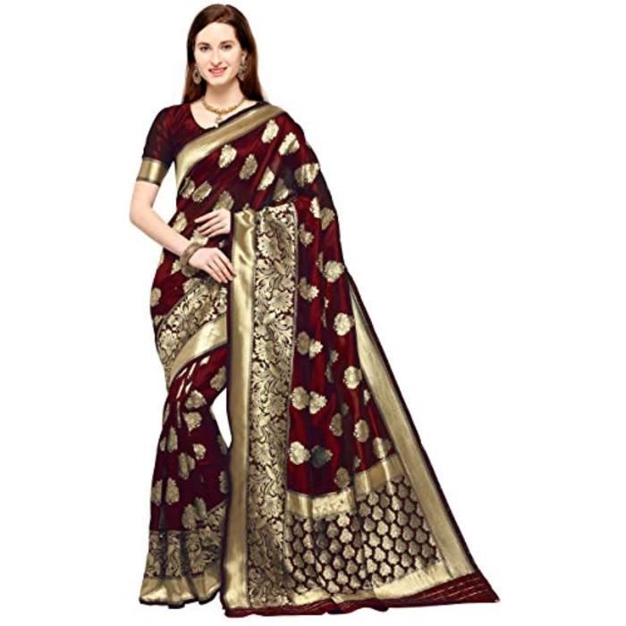 Sari Katan En Soie Pour Mariée - Bleu, Avec Chemisier, Travail Zari, Neuf Avec étiquettes
