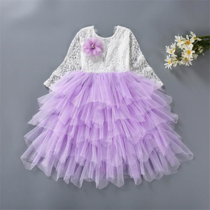ROBE FEMME - Applique dentelle maille pliss?�e - violet XY�?� Violet - Cdiscount Pr??t-?�-Porter