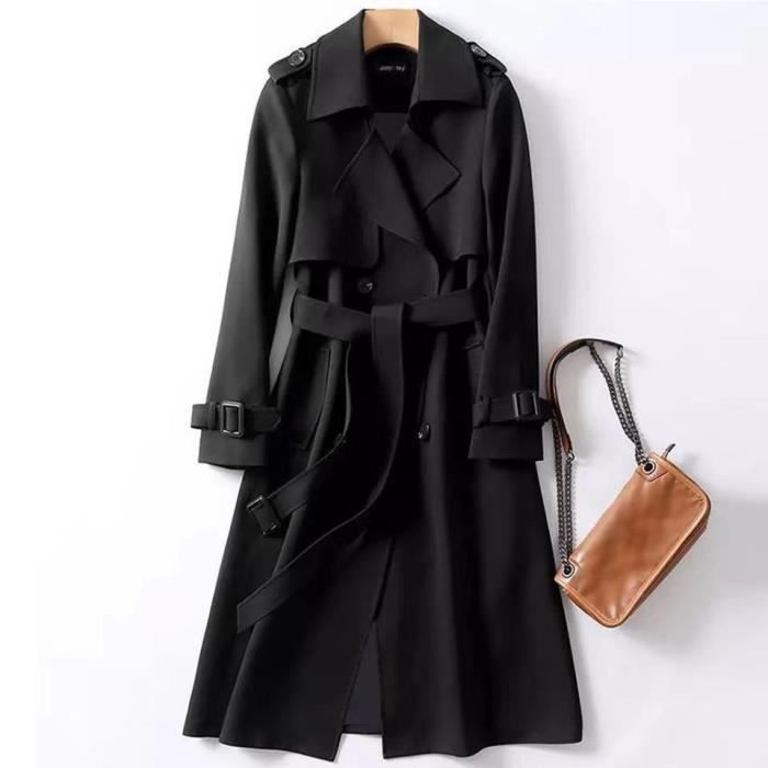 Trench femme noir long cheap