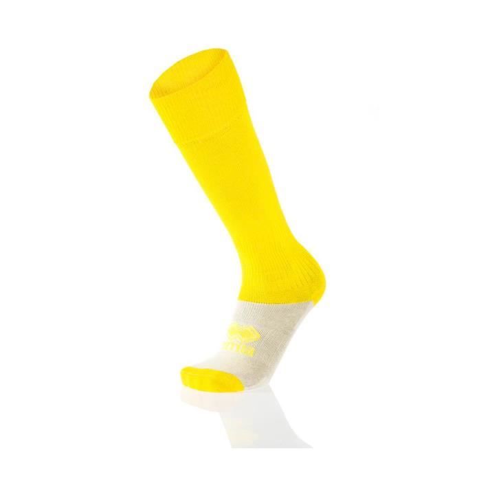 chaussettes montantes errea polyester - jaune fluo - adulte