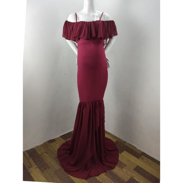 Robe de Maternit?� - sir?�ne pour s?�ance Photo tenue Wine_red - Cdiscount Pr??t-?�-Porter