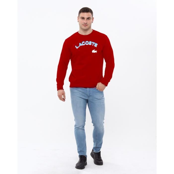 Lacoste sweat store rouge