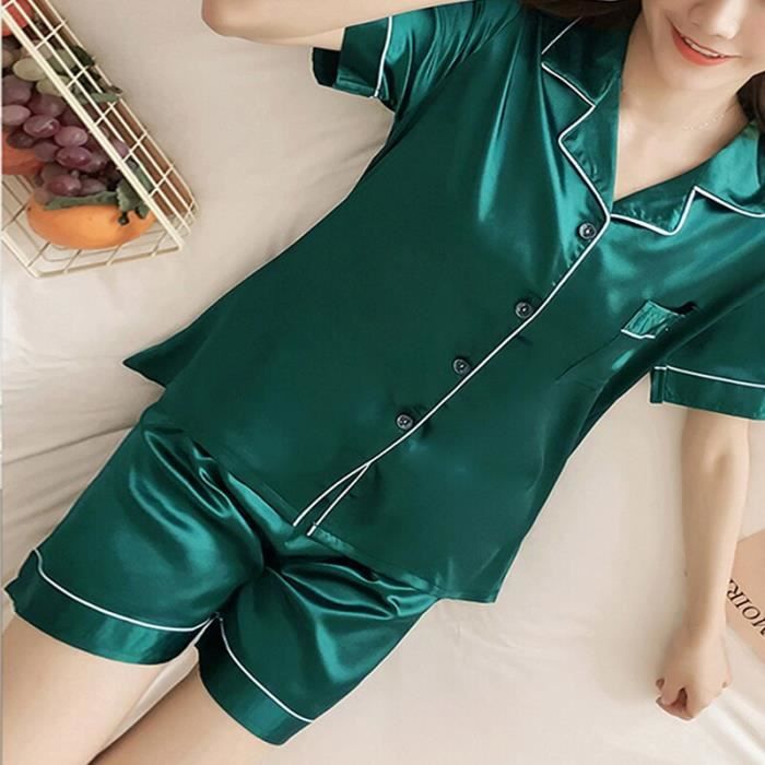 Pyjama satin grande taille femme sale