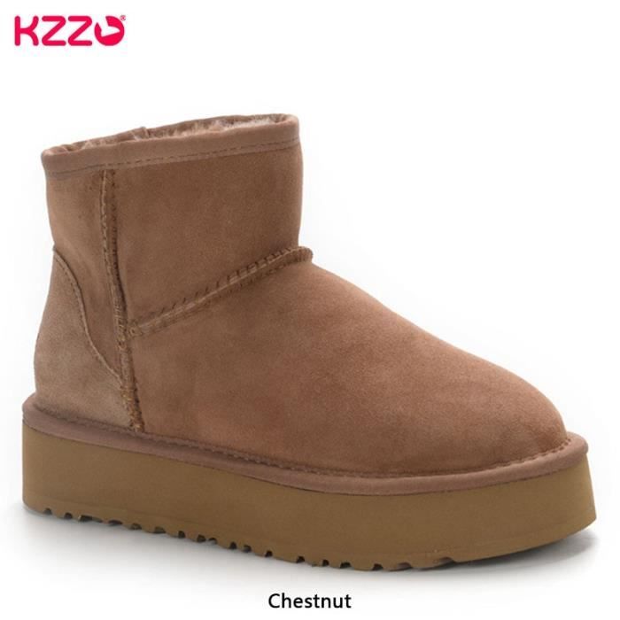 botte femme fourrée mouton