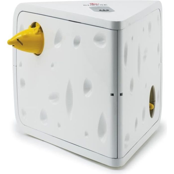 PetSafe - Jouet Automatique pour Chat Cheese - Cache-cache stimulant avec souris pour l'intérieur, à pile, Programme 15min