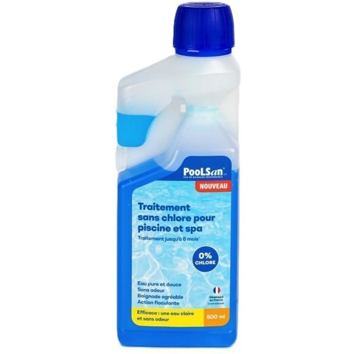 Désinfection sans chlore - PooLSan - Pour la désinfection de votre eau de piscine ou de spa - Bouteille 500 ml