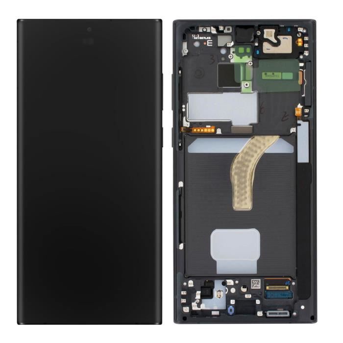 Bloc Complet Galaxy S22 Ultra Écran LCD Vitre Tactile Original Samsung noir