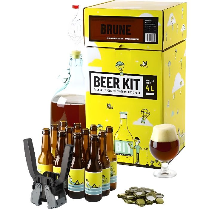 Kit de brassage et embouteillage niveau Intermédiaire Bière Brune - Idée  cadeau - La cave Cdiscount