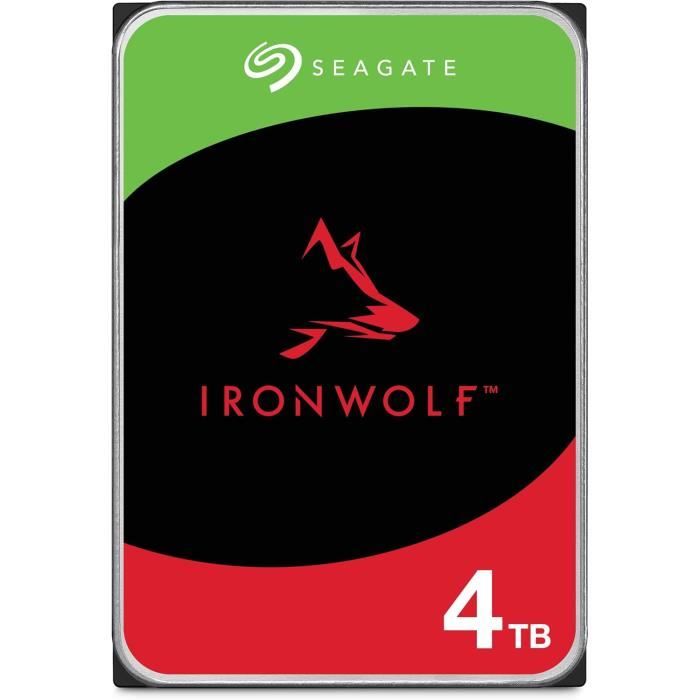 Disque dur interne NAS HDD SEAGATE IronWolf 4 To SATA 6 Go/ 5400 trmin - vue 1