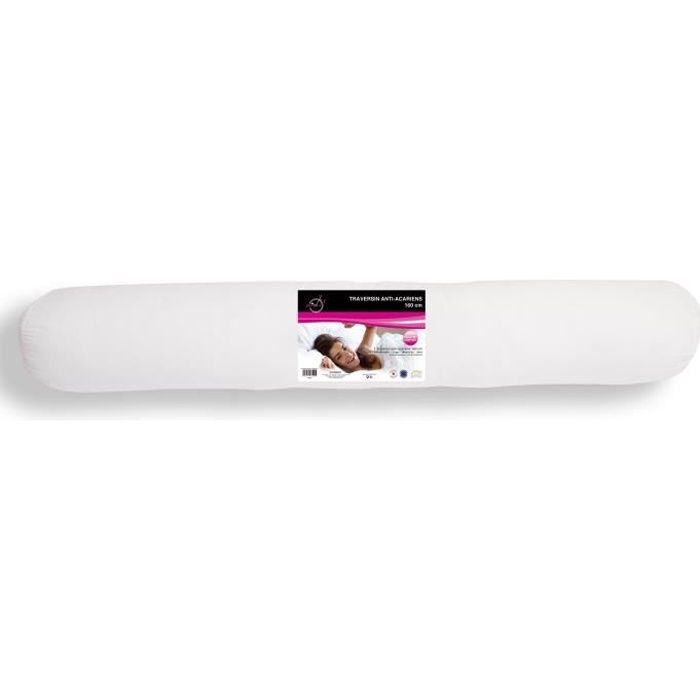 SOLEIL D'OCRE Traversin CONFORT - Anti-Acariens - Blanc - 160 cm