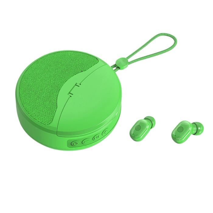 Mini Enceinte Bluetooth Portable Avec Lumière Colorée Et Radio FM - 5W, Batterie 1500mAh, Mains Libres - 3