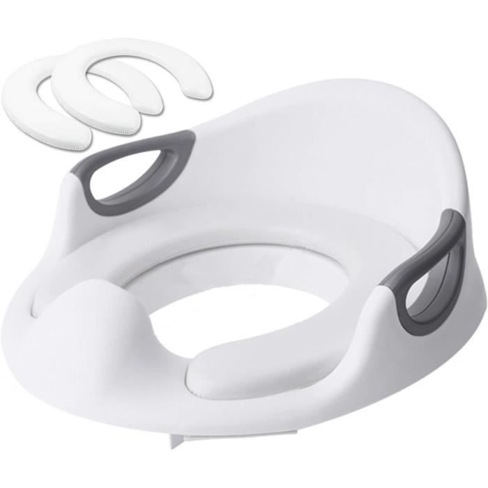 Réducteur WC Enfant Avec Dossier Et Accoudoirs – Pour 2-7 Ans (jusqu’à 75 Kg) – Coussin Confortable, Pliable – Blanc