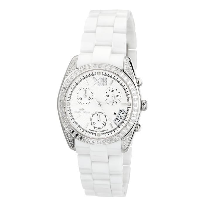 Montre Femme PICTO 34064-0814 - Cadran Blanc 34mm - Acier - Étanche 5ATM - Neuve Avec étiquettes