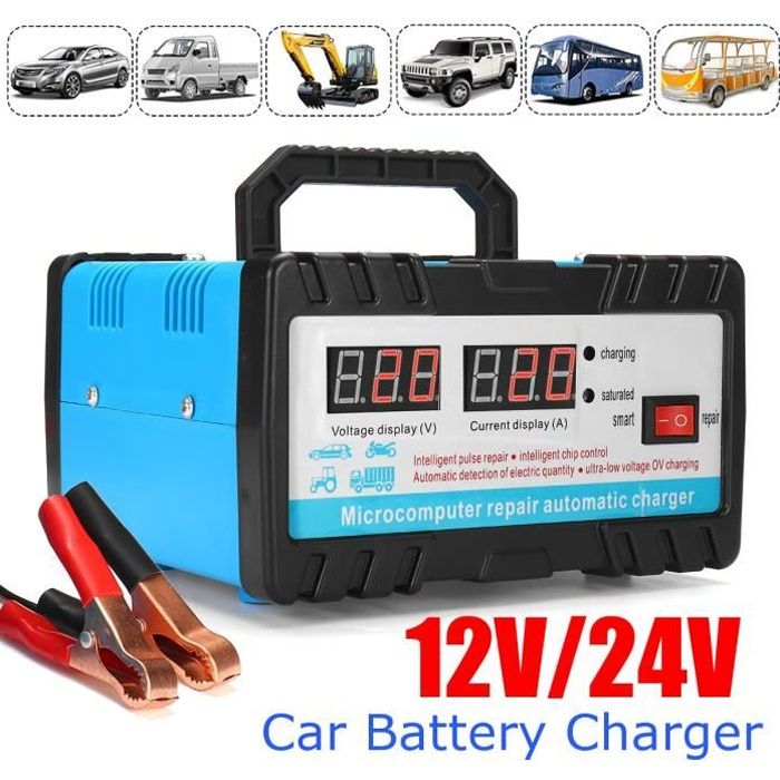 Chargeur Intelligent 220V 12V/24V 200AH de Batterie Automatique