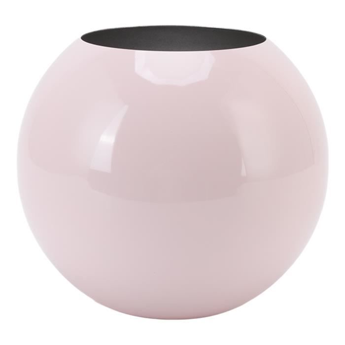 Vase Rond En Acier Inoxydable - Style Nordique, Noir Mat - Déco Moderne Pour Salon, Chambre, Bureau Ou Mariage - 11