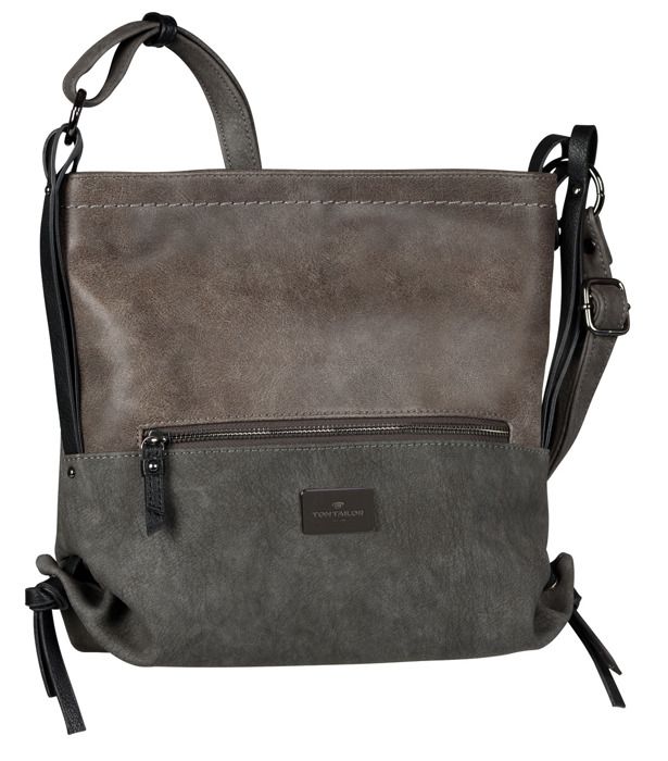 Lacoste REPORTER BAG - Sac bandoulière - monogram noir gris/noir