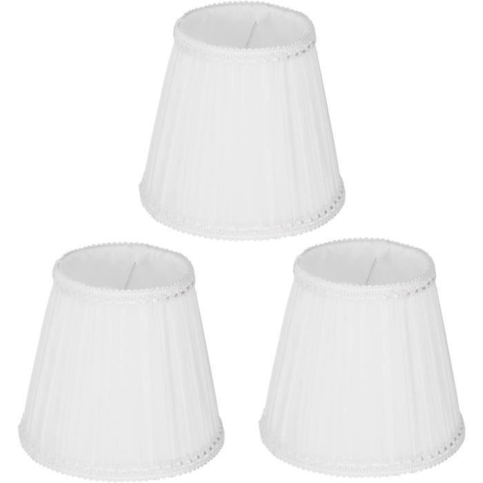 Garniture Pour Abat-jour DIY - Tissu Beige Avec Bande De Chant Claire - Nécessaire Lampadaire