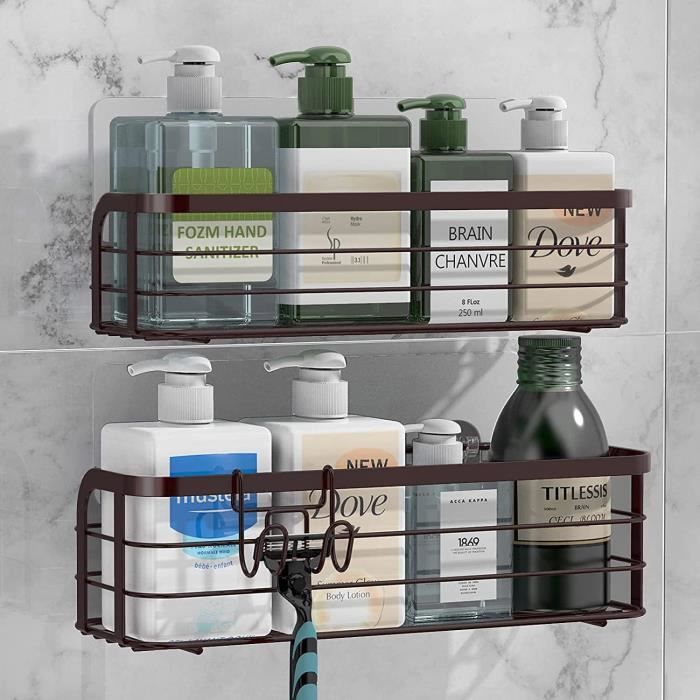 Étagère De Douche OriwarE En Acier Inoxydable SUS304 - Sans Perçage, Organisateur Salle De Bain Et Cuisine