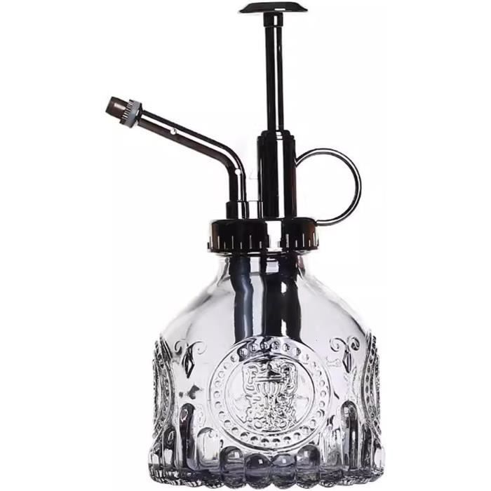Flacon Pulvérisateur En Verre Pour Plantes - 200 Ml, 16,5 Cm, Gris Et Bronze - Arrosoir Et Brumisateur Décoratif