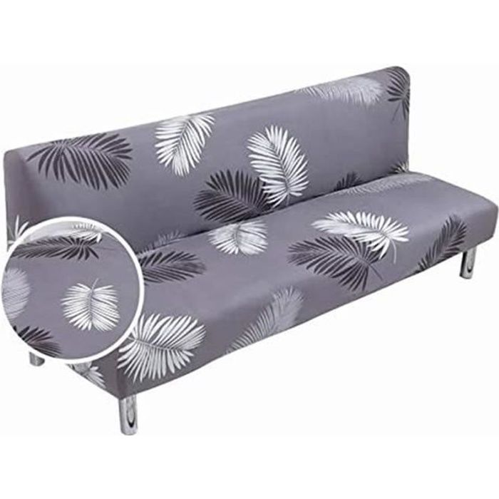 XJYDNCG Housse de Clic Clac élastique Canapé 3 Places Salon Couverture de Couleur Solide Gris Plume