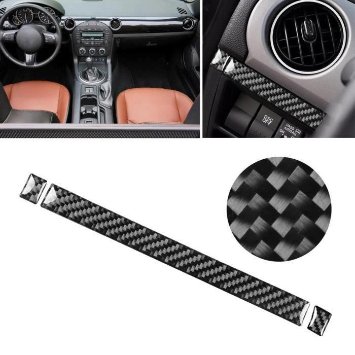 Accessoires de voiture d'intérieur Garniture Tableau de bord de voiture  bande 3 pièces / set style fibre de carbone ABS Décoration Accessoires for