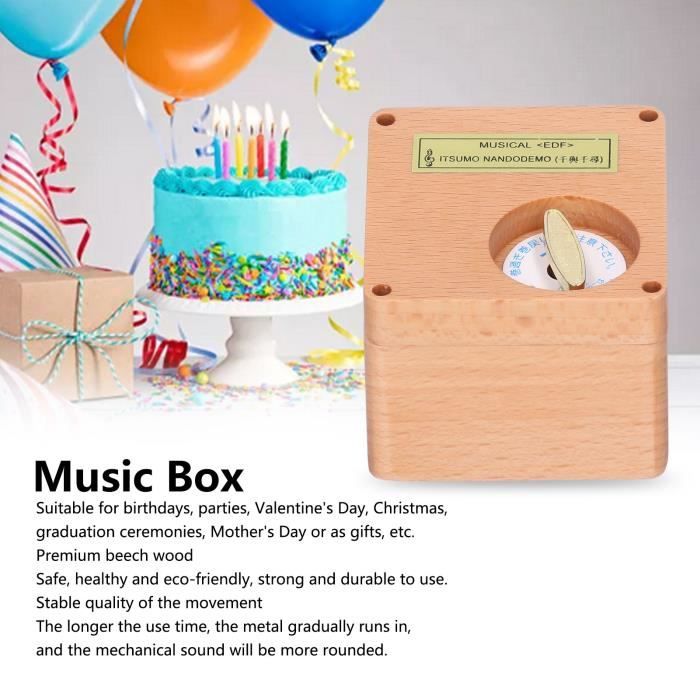 Boîte à Musique En Bois Personnalisable Sinzyo - Mélodie 'My Heart Will Go On', Cadeau Romantique