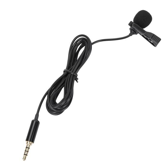ZJCHAO microphone pour téléphone portable Lavalier microphone, 1.5M 3