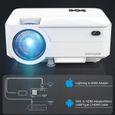 Retroprojecteur,6500 Lumens Mini Projecteur 1080P Full HD,Vidéoprojecteur avec 240" Display, Projecteur Portable 90000 Heures Compat-1