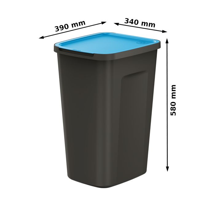 STIER Poubelle Avec Housse Anti-pluie, Volume : 50 L, Couleur