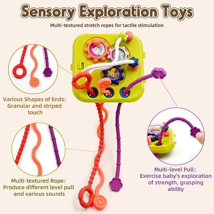 Jouet Sensoriel Bébé Montessori – Hochet Canard, éveil Des Sens, Dentition, Pour 0-6 Ans