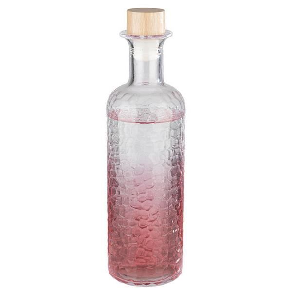 APS Caraffa In Vetro WABE 0,8L - Design Trasparente Con Dettagli In Silicone E Legno, 28 Cm Di Altezza
