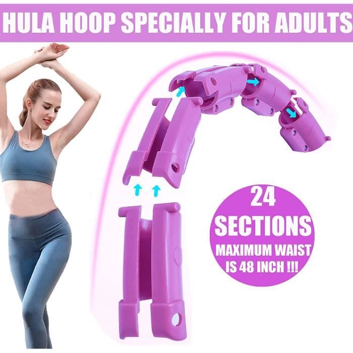Hula Hoop lesté pour adultes et enfants, Hula Hoop intelligent pour la perte de poids, Hula Hoop