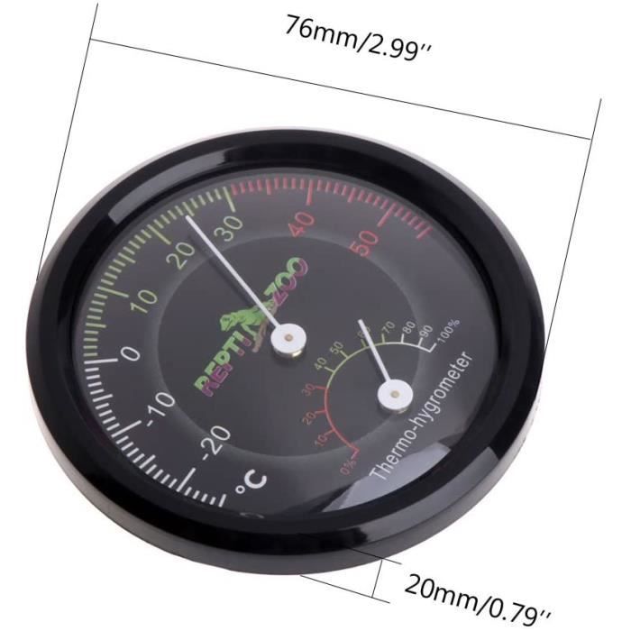 Thermomètre hygromètre digital ReptiZoo pour terrarium
