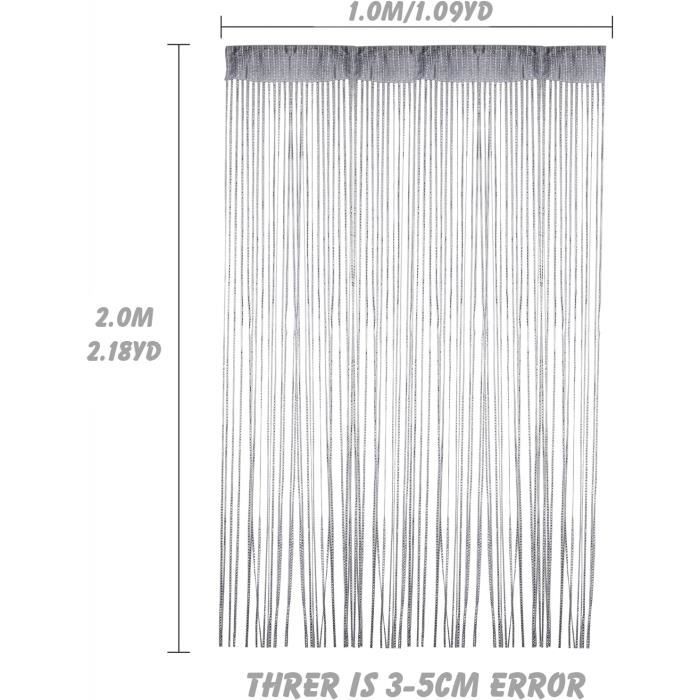 Rideau De Porte Moustiquaire à Lacets – Perles Naturelles Anti-Insectes, 90 X 210 Cm, Facile à Installer Et à Couper