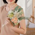 1pc Fourniture de mariage fleur décor de la mariée bouquet de de de fleur-plante artificielle - fleur sechee vase - coupe - fleur-2