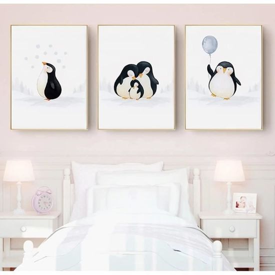 affiche chambre bébé - Affiche Pingouin - Décoration Chambre
