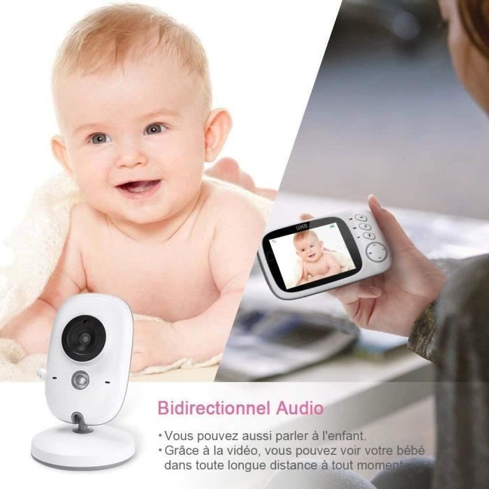 GHB Bébé Moniteur Babyphone Vidéo 3.2 Inches LCD Couleur Caméra Bébé  Surveillance 2.4 GHz Communication Bidirectionnelle Vision Noct - Cdiscount  Puériculture & Eveil bébé