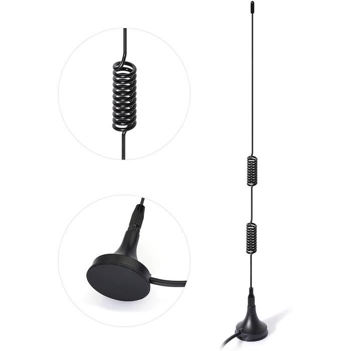 TengKo Breedband-scannerantenne Met BNC-stekker – Glasmontage Voor Auto – 30–1200 MHz – 4 Inch