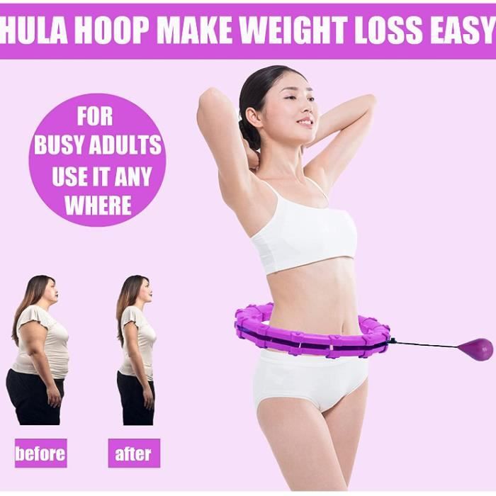Cerceau Hula Hoop Connecté MERACH Avec Compteur De Calories – Fitness Silencieux, Ajustable Taille 84-144 Cm, Brûle-graisses Et Cardio – Rose