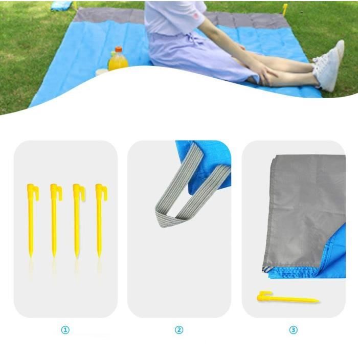 Tapis de Plage - YSTP - 210x200cm - Imperméable - Compact - Anti Sable