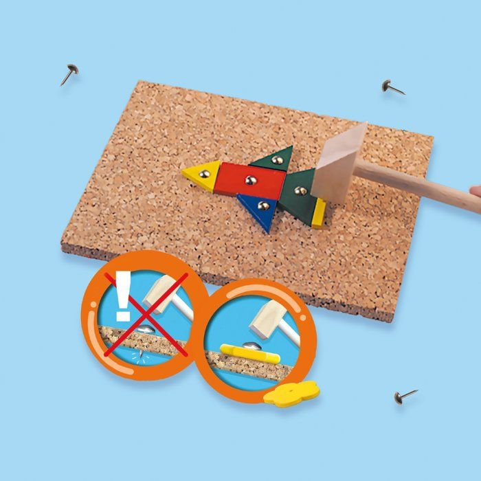 Jeu En Bois Percussion Marteau Tap-Tap - Piano Coloré, 2 Marteaux, Développe Motricité Et Concentration Enfant