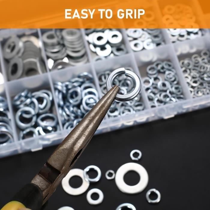 336 Pièces Rondelles À Ressort Et Rondelles Plates, Comprenant 168 ...