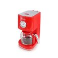 Cafetière style rétro avec filtre nylon réutilisable RETRO COFFEE rouge Kitchencook-3